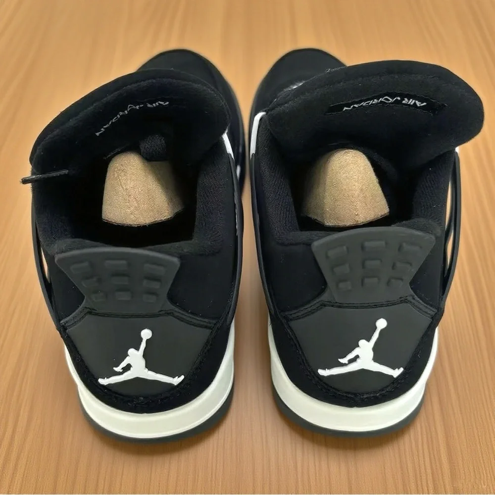 Air Jordan 4 Retro ‘White Thunder’ -Men's Black/White Athletic Sneakers Shoes - Picture 4 of 6
